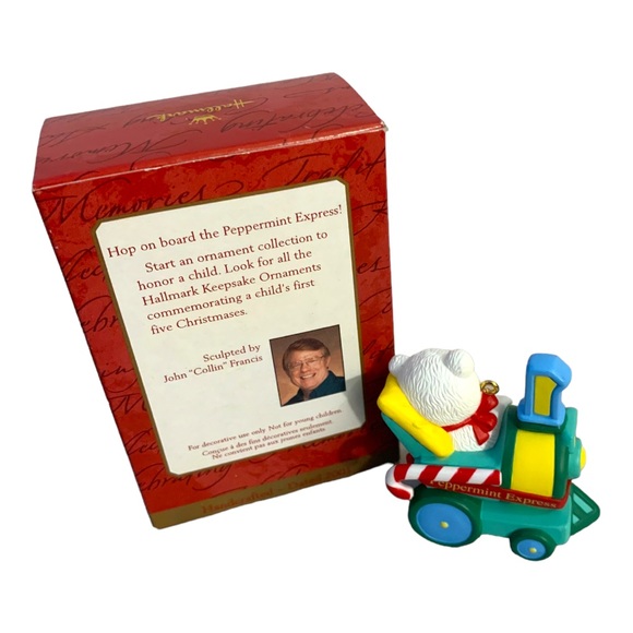 VTG Hallmark Baby’s First Christmas Bear Train Collectible Christmas Ornament - Picture 6 of 6